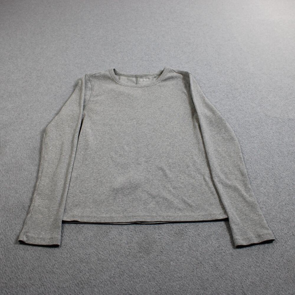 Quince Shirt Women Small Gray Organic Cotton Long Sleeve Jersey Tagless Ribbed